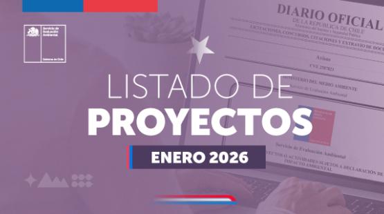 listado de Declaraciones de Impacto Ambiental presentadas en enero de 2026