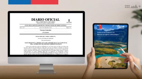 Se publicó en el Diario Oficial la entrada en vigencia del documento sobre “Alteración del Régimen Sedimentológico”