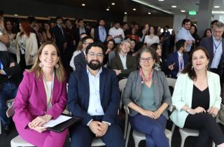 Ministra Maisa Rojas, Subsecretario Maximiliano Proaño y Directora Valentina Durán en el aniversario 15 del SEA.