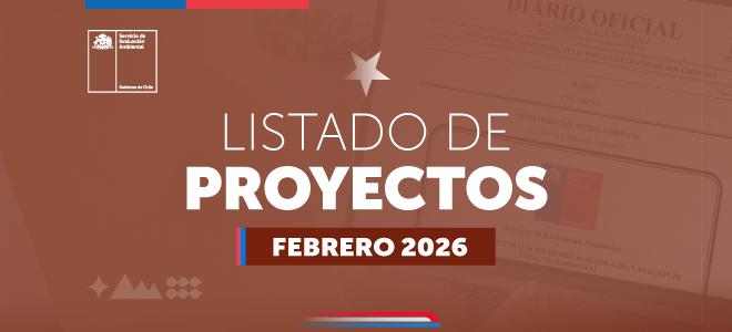 SEA publica listado de Declaraciones de Impacto Ambiental presentadas en febrero de 2026