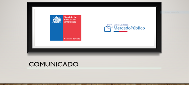 El Servicio de Evaluación Ambiental informa a sus proveedores de Mercado Público